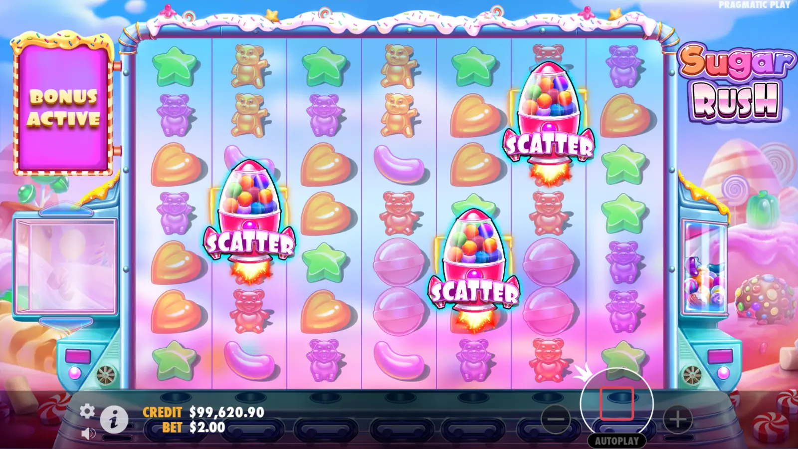 Sugar Rush Slot Candyland bonus